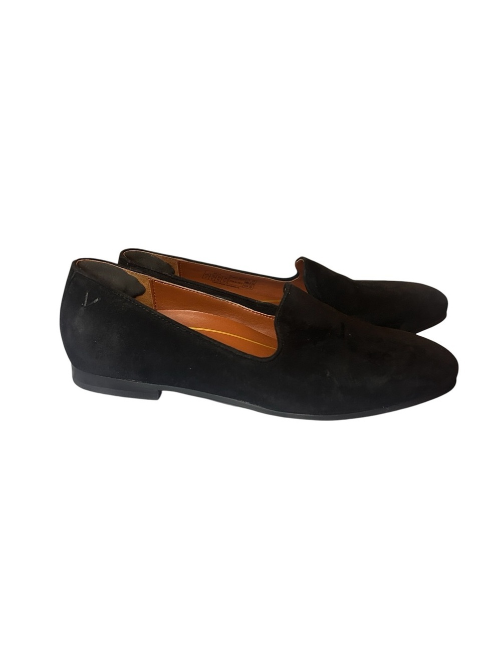 Vionic Black Suede Loafers Slip On Flats Willa Size 7 Orthopedic Comfort